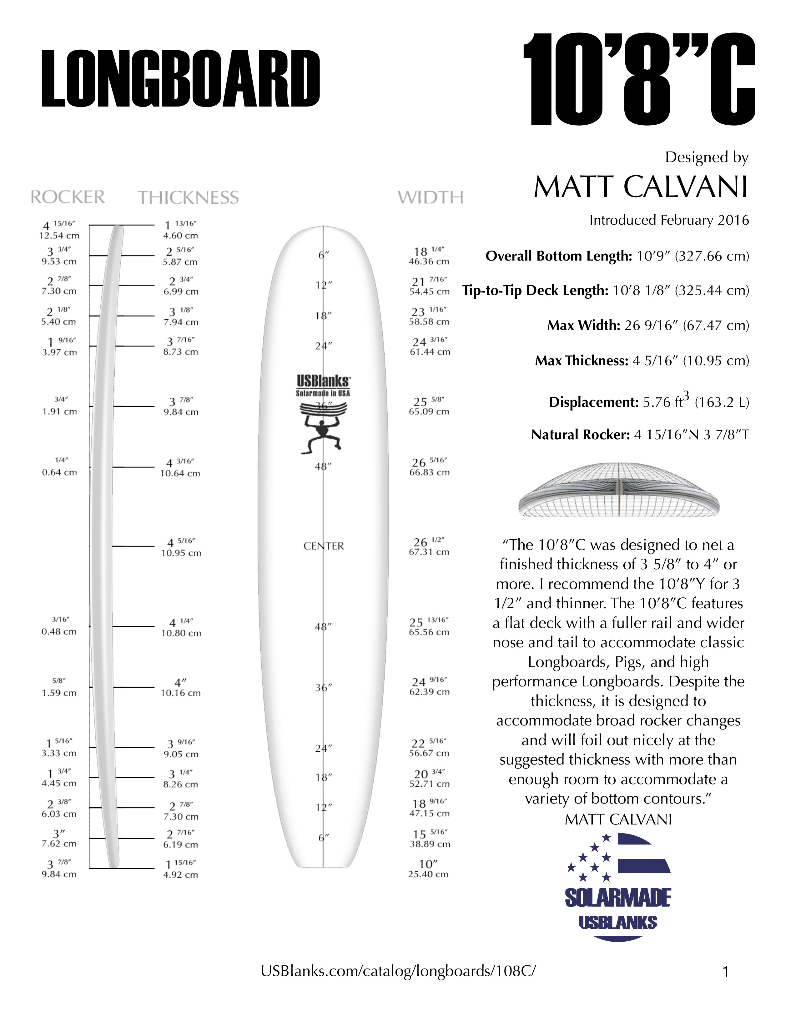 Us blanks 11'8''C